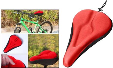 Bike Seat Cover Zadel Fiets Extra Comfort Padding Soft Gel Kussen Covers rood