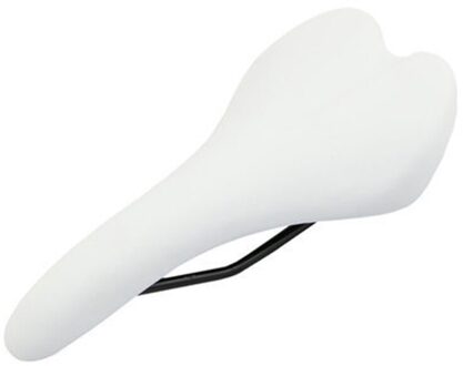 Bike Seat Pvc Lederen Oppervlak En Koolstofstaal Lente Fiets Effen Kleur Kussen Riding Zadel puur wit