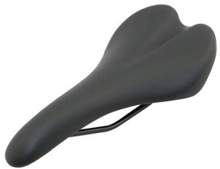 Bike Seat Pvc Lederen Oppervlak En Koolstofstaal Lente Fiets Effen Kleur Kussen Riding Zadel puur zwart