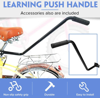 Bike Trainer Bicycle Trainer Children Cycling Bike Safety Balance Push Bar Kids Learning Push Handle bar Cycling Accessory