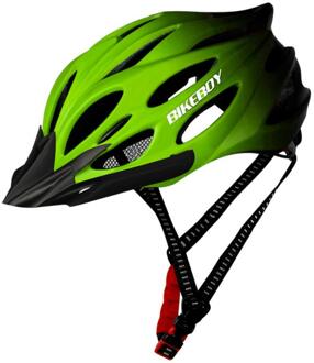 Bikeboy Cycling Helmet MTB Bicycle Ultralight Helmet Outdoor Sport Racing Men Women In-mold Road Bike Mountain Bike Helmet Gradient groen