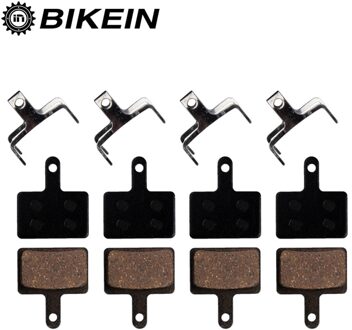 BIKEIN-4 Pairs Fiets Resin Schijfremblokken Voor Shimano M375 M395 M416 M445 M446 M485 M486 M515 M525 Tektro Orion Auriga Pro