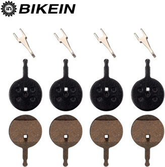 BIKEIN-4 Pairs Mountainbike Rood Resin Schijfremblokken voor AVID BB5 MTB Semi-Metallic Hydraulische Rem voeringen Fiets onderdelen