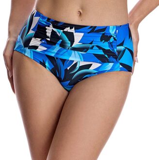 Bikinibroekje met hoge taille W250459 Dames Blauw - 2XL