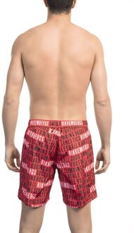 Bikkembergs Badshorts Allover Print Rood - XL