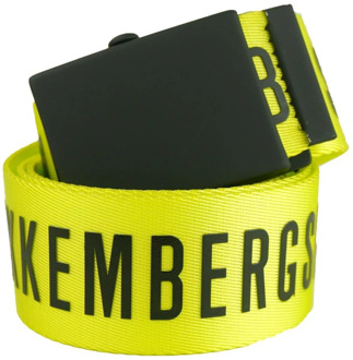Bikkembergs Lime Riem met Kliksluiting voor Mannen Bikkembergs , Yellow , Heren - 90 CM