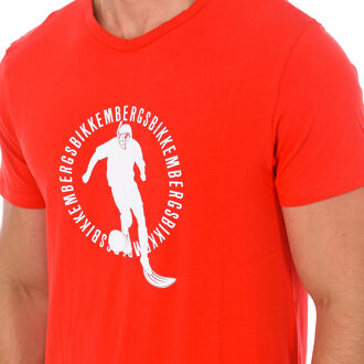 Bikkembergs PUPINO heren T-shirt met korte mouwen en ronde hals BKK1MTS02 Rood