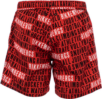 Bikkembergs Zwemshorts Allover Rood - L