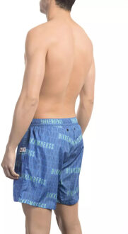 Bikkembergs Zwemshorts Met Allover Print Blauw - L