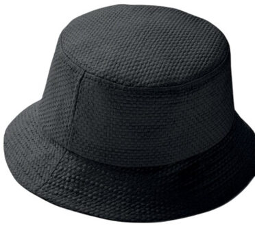 Bilgola+ paperstraw emmer hoed - maat One size Zwart