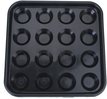 Biljart Bal Rack Gemaakt Van Plastic Voor 16 Ballen In De Kleur Zwart