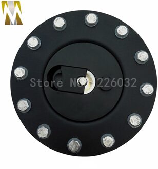 Billet Aluminium Fuel Cell/Surge Tank Cap Met 12 Bouten Gaten Met Opening Voor Ri Brandstof Cellen Zilver