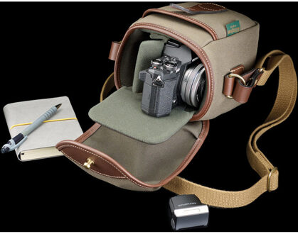 Billingham 72 Camera Pouch - Sage FibreNyte/Chocolate