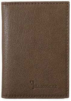 Billionaire Italiaanse Couture herenportefeuille bruin leer - maat