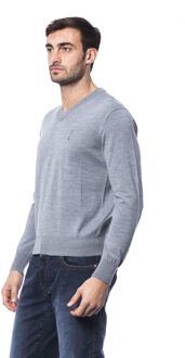 Billionaire Italian Couture Heren Trui van grijze merinoswol Veelkleurig - 3XL