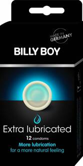 Billy Boy Extra Lubricated 12 Condooms Transparant - 53 (omtrek 11-11,5 cm)