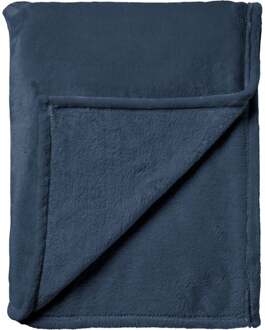 BILLY - Plaid 150x200 cm - flannel fleece - superzacht - Insignia Blue - blauw