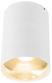 Bily 16 up Plafondlamp - Wit frame - Gouden ring