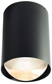 Bily 16 up Plafondlamp - Zwart frame - Zilveren ring