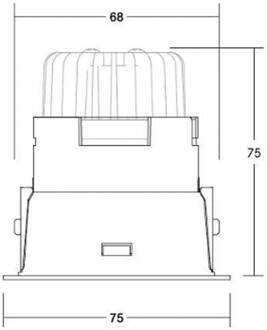 Binato DALI downlight aansluitdoos 3.000 K zwart