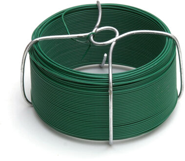 Binddraad - groen - staal - ommanteld - 1,2 mm x 50 m - bloemendraad - groen - wikkeldraad