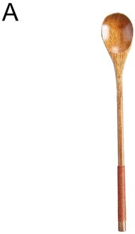 Binding Handvat Koffie Houten Lange Soep Kruiderij Menglepel Theelepel Gebruiksvoorwerp A gouden