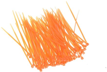Binding Wrap Bandjes Ul Gecertificeerd 100 Stks/pak 3*100Mm Breedte 2.5Mmself-Locking Nylon Kabelbinders Plastic zip Tie 18 Lbs Zwarte Draad Oranje