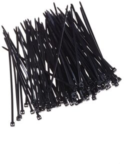 Binding Wrap Bandjes Ul Gecertificeerd 100 Stks/pak 3*100Mm Breedte 2.5Mmself-Locking Nylon Kabelbinders Plastic zip Tie 18 Lbs Zwarte Draad