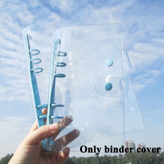 Bindmiddel Colver Zes Gat Verse Fotoalbum Cover School Briefpapier Notebook Cover Pvc Losbladige Fotoalbum Shell Foto organizer blauw hoes