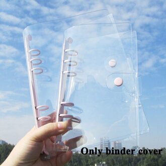 Bindmiddel Colver Zes Gat Verse Fotoalbum Cover School Briefpapier Notebook Cover Pvc Losbladige Fotoalbum Shell Foto organizer roze hoes