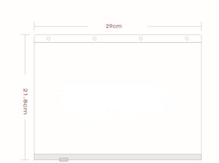 Bindmiddel Zakken A5/A6/A7/B5/A4 Size 6/9 Gaten Bindmiddel Rits Mappen Voor 6-ring Notebook Bindmiddel Losse Blad Zakken A4(29 x 21.8cm)