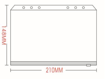 Bindmiddel Zakken A5/A6/A7/B5/A4 Size 6/9 Gaten Bindmiddel Rits Mappen Voor 6-ring Notebook Bindmiddel Losse Blad Zakken A5(21x 15cm)