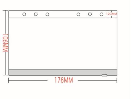 Bindmiddel Zakken A5/A6/A7/B5/A4 Size 6/9 Gaten Bindmiddel Rits Mappen Voor 6-ring Notebook Bindmiddel Losse Blad Zakken A6(17.5 x 10.5cm)