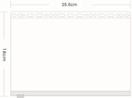 Bindmiddel Zakken A5/A6/A7/B5/A4 Size 6/9 Gaten Bindmiddel Rits Mappen Voor 6-ring Notebook Bindmiddel Losse Blad Zakken B5(25.5x 18cm)