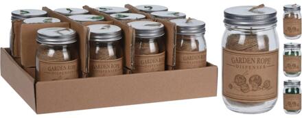 Bindtouw 50 meter in glazen pot