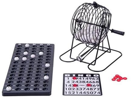 Bingo spel set zwart nummers 1-75 met molen - Kansspelen