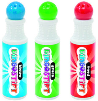 Bingo stiften/markers - 3x - Blauw - Groen - Rood - Bingo Dabbers