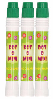 Bingostift - 3x - dikke punt - kleur groen - Marker dikke stippen