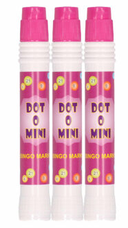 Bingostift - 3x - dikke punt - kleur paars - Marker dikke stippen