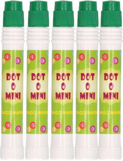 Bingostift - 5x - dikke punt - kleur groen - Marker dikke stippen
