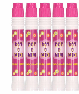 Bingostift - 5x - dikke punt - kleur paars - Marker dikke stippen