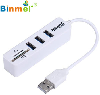 Binmer 2 in1 Combo Super Speed USB 2.0 3 Port Splitter HUB + USB Kaartlezer Gratis bezorging september 15