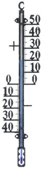 Binnen/buiten zwarte profielthermometers van metaal 41 cm - Buitenthermometers