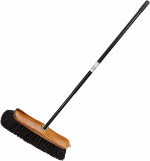 binnenbezem - B29 cm - incl metalen telescoopsteel - zwart - 80-130 cm - Zachte kamerbezem