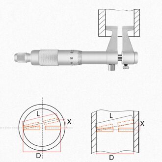 Binnendiameter Micrometer Remklauw Spiral Micrometer Meten Instrumenten Houtbewerking Gadget Diepte Meting 50-75mm