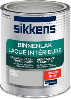 Binnenlak -  Hoogglans - Betongrijs 750 ml
