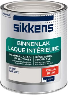 Binnenlak -  Hoogglans - Grijswit - 750 ml