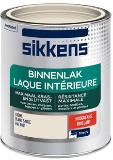 Binnenlak -  Hoogglans - RAL 9001 - 750 ml