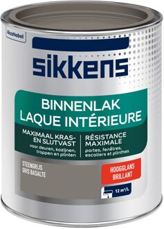 Binnenlak -  Hoogglans - Steengrijs - 750 ml
