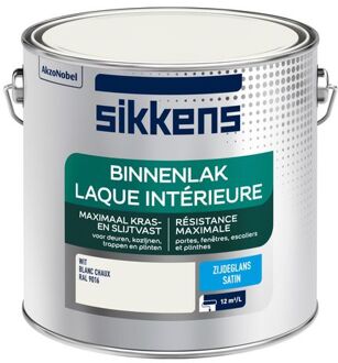 binnenlak zijdeglans wit (RAL 9016) - 2,5 liter